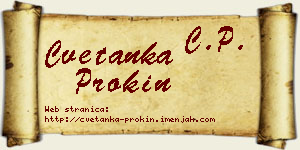 Cvetanka Prokin vizit kartica